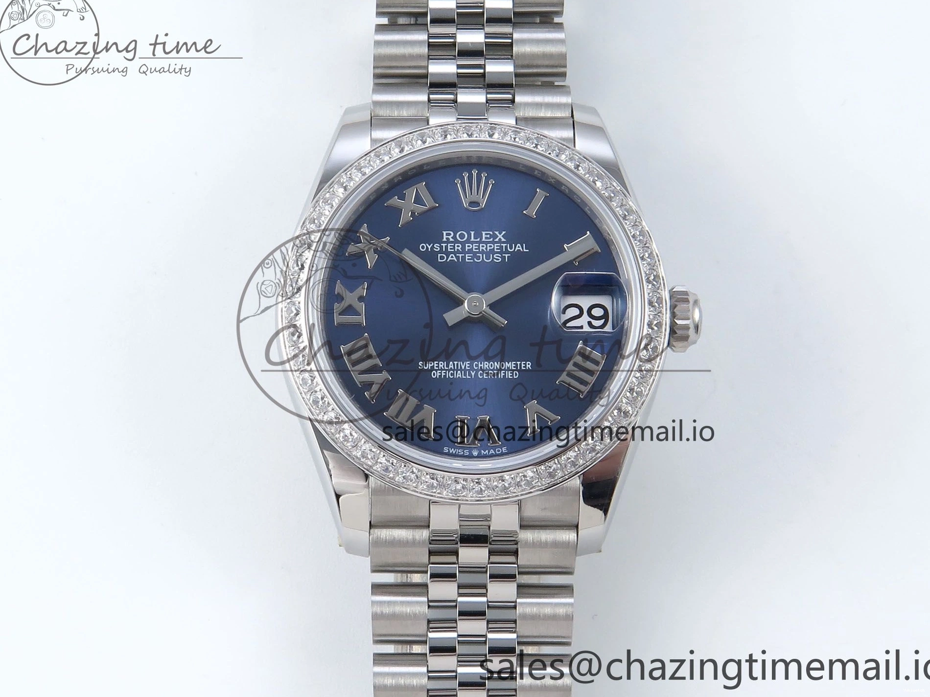 Dial Best Blue Jubilee 1:1 ARF Bezel Edition DateJust Roman 904L 2688 on Bracelet Diamonds SS 31 Steel 278384RBR ETA 0423